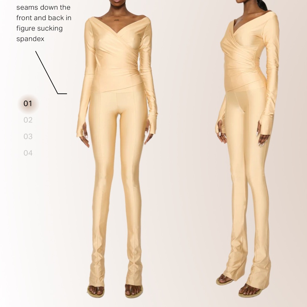 Cou Coo Lanai Cashew Butter Long-Sleeved Jumpsuit